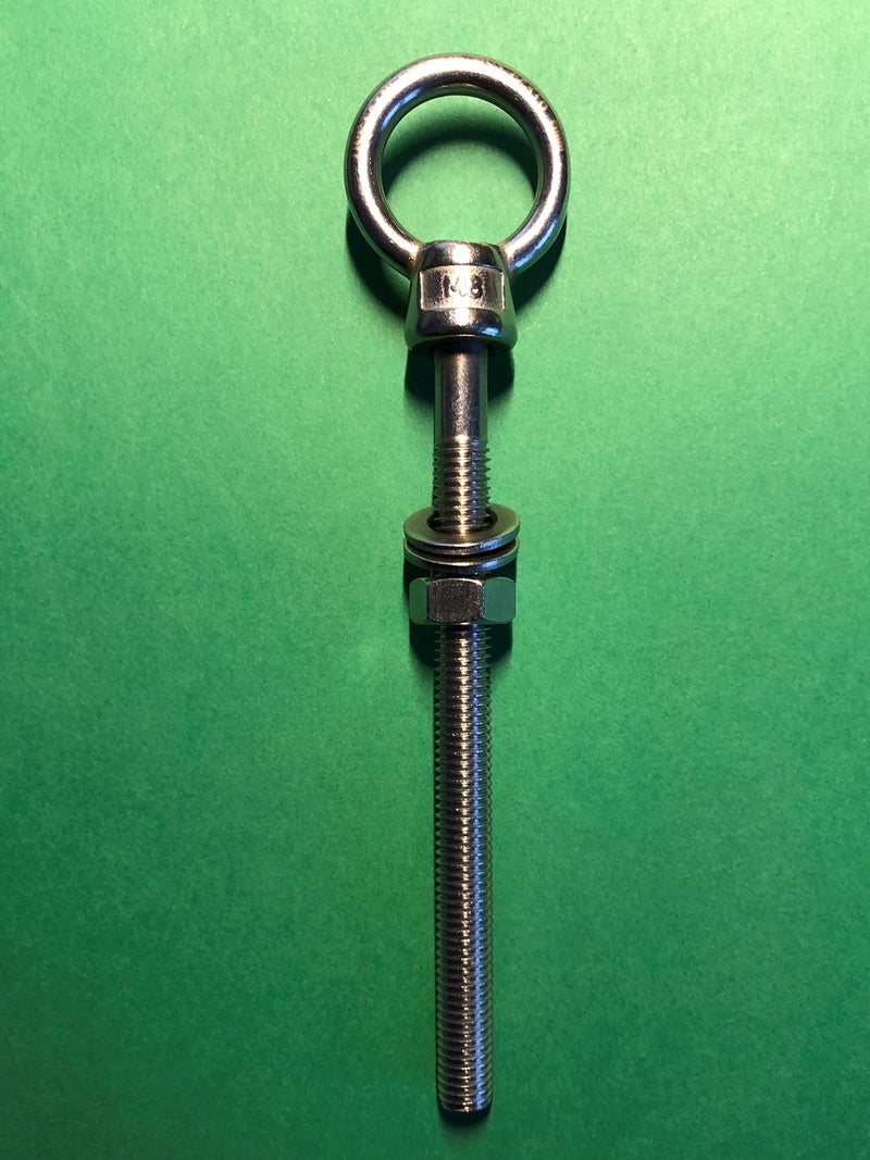 US STAINLESS Stainless Steel 316 M8 Lifting Eye Bolt 8mm x 100mm (8mm x 4") Marine Grade Pitch of 1.25 - Image 5